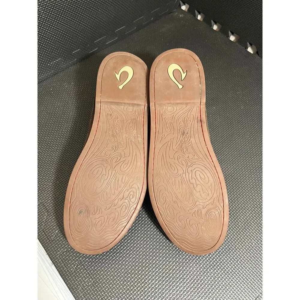 OluKai Honolulu Lace Up Men's Brown Leather Oxford Loafers‎ Casual Shoes Size 12